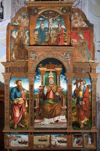 Polyptychon des heiligen Petrus im Stuhl