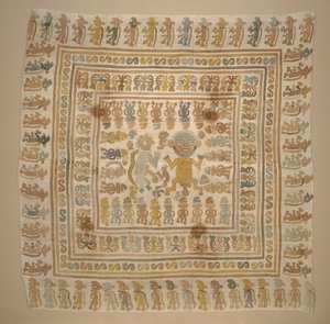 Tafel aus dem "Gefangenen"-Textil, ca. 1300-1470 von Culture Chimu