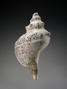 Himmlische Muschelschale mit Schädeln, 900-1521 n. Chr.