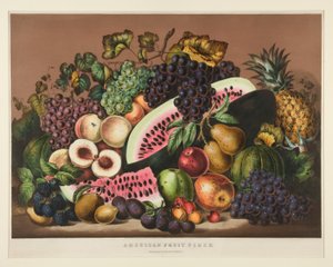 Amerikanisches Fruchtstück; Platte CCLXXXI von Currier and Ives