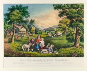 Die vier Jahreszeiten des Lebens: Kindheit von Currier and Ives