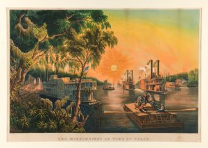 Der Mississippi in Friedenszeiten von Currier and Ives