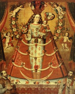 Unsere Liebe Frau vom Rosenkranz von Cuzco School