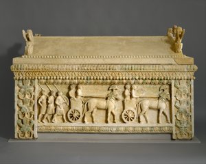 Kalksteinsarkophag: der Amathus-Sarkophag, ca. 460 v. Chr. von Cypriot