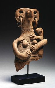 Figur mit einem Kind, Spätbronzezeit, ca. 1300 v. Chr. von Cypriot Cypriot