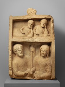 Grabstein aus Kalkstein, 4. Jahrhundert v. Chr. von Cypriot School