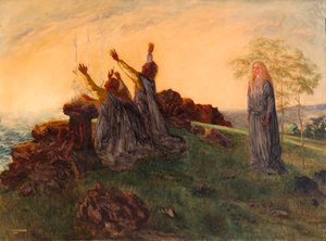 Der Tod von St. Brighid, spätes 19. - frühes 20. Jahrhundert von Da Loria Norman