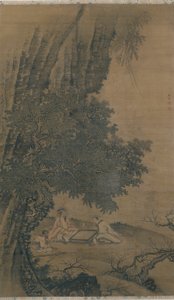 Landschaft mit daoistischen Unsterblichen, die Weiqi spielen von Dai Jin