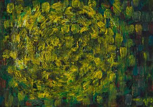 Lebhaftes Grün-Gelbes Abstrakt