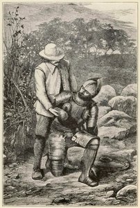 Christian und Faithful schließen sich zusammen aus The Pilgrims Progress From This World, To That Which Is To Come von John Bunyan (1628-1688) Illustration von Thomas Dalziel (1823-1906) von Dalziel Brothers