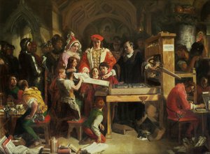 Caxtons Druckpresse von Daniel Maclise