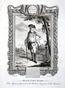 Major John Andre, ehemaliger Adjutant General der britischen Armee in Nordamerika, graviert von Thomas Cook (1744-1818) ca. 1785