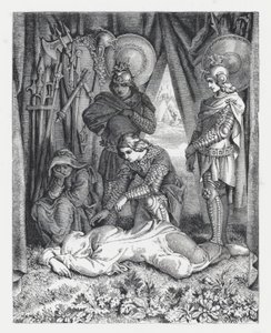 Illustration zu Tennysons Gedicht, Die Prinzessin von Daniel (after) Maclise