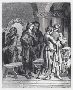 Illustration zu Tennysons Gedicht, Die Prinzessin von Daniel (after) Maclise