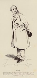 Johann Wolfgang von Goethe, deutscher Dichter und Dramatiker von Daniel (after) Maclise