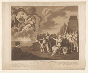 Allegorie auf die Hochzeit (wahrscheinlich) von Friedrich Wilhelm III. von Preußen mit Luise von Mecklenburg-Strelitz, 1793 von Daniel Berger