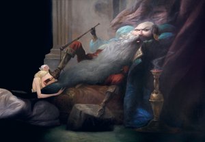 Und sie bat ihn, sie am Leben zu lassen, aus Blaubart von Charles Perrault (1628-1703)