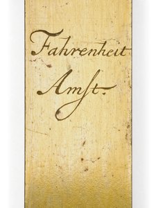 Signierte Thermometerskala von Daniel Gabriel Fahrenheit