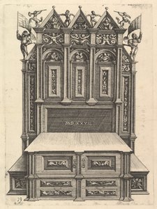 Entwurf für ein Bett, 1527 von Daniel Hopfer