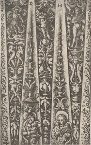 Entwurf für die Kanäle der gerillten Rüstung, ca. 1515 von Daniel Hopfer