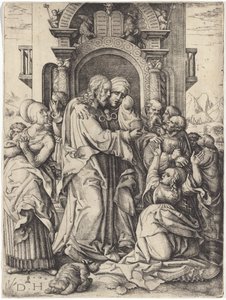 Die Jungfrau Maria nimmt Abschied von Christus von Daniel Hopfer