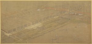 Tafel 114 aus Der Plan von Chicago, 1909: Chicago. Vorgeschlagene Boulevard und Parkstraße an der Michigan Avenue und Pine Street von Daniel Hudson Burnham