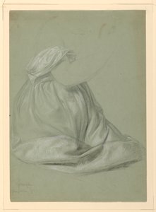 Draperiestudie für "Eine Magdalena"