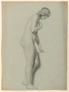 Zeichnung, Weiblicher Akt, 1858 von Daniel Huntington