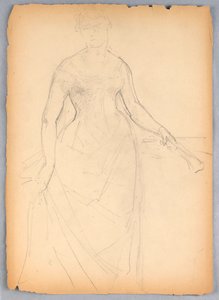 Skizze für ein Porträt von Bella Worsham, 1878 von Daniel Huntington
