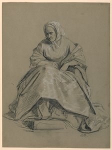 Studie für "Martha Washington Empfang" von Daniel Huntington