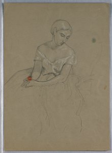 Studie für "Martha Washington Empfang" von Daniel Huntington