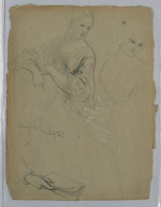 Studie für "Martha Washington Empfang" von Daniel Huntington