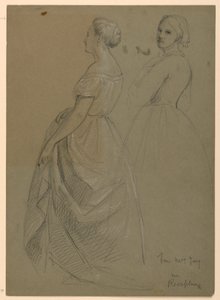 Studie für "Martha Washingtons Empfang" von Daniel Huntington