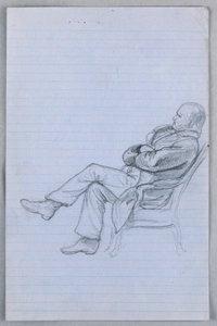 Zeichnung, Studie für "Wissenschaftliche Gruppe", 1858 von Daniel Huntington