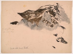 Vom Fenster des Chalets, Gipfel des Mt. Scheidegg, nach Nebel und Sturm von Daniel Huntington