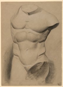 Männlicher Torso von einem Gipsabguss von Daniel Huntington
