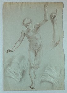 Nackter Engel, Arm des Engels und Draperiestudien, Studie für "Mercy