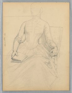Skizze einer sitzenden Frau von Daniel Huntington