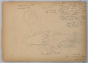 Skizzen für Porträt von Marguerite Burrows, 18. November 1884 von Daniel Huntington