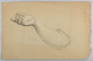 Studie der rechten Hand für "Lektion der Nächstenliebe"