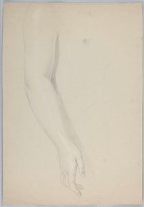 Studie eines Arms für "Christiana und ihre Familie durchqueren das Tal des Todesschattens" von Daniel Huntington