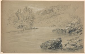 Der Androscoggin-Fluss bei Gorham, New Hampshire