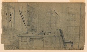 Washington Irvings Bibliothek in Sunnyside von Daniel Huntington