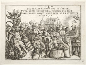 Illustration zu Sprüche XI (Die Kornhorter) von Daniel I Hopfer