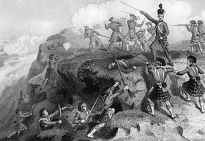 Die Highlander greifen das russische Reduit an, Schlacht an der Alma, 1854, 1857 von Daniel John Pound