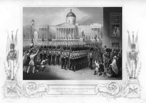 Der Abmarsch der Grenadier Guards, Trafalgar Square, London, 1854-1857
