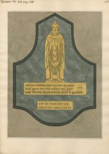 Messingplatte für Thomas Symons aus der Kirche von Greenford von Daniel Lysons