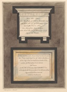 Denkmäler für Cyrus Maigre, Ann Maigre und Henry und Margaret Cooper aus der Hampton Church