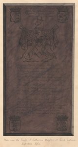 Grabplatte über dem Grab von Catherine, Tochter von Lord Latimer, aus der Kirche von East Ham
