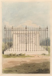Die Umgebung von London: Grab von George Earl of Macartney, aus dem Kirchhof von Chiswick von Daniel Lysons